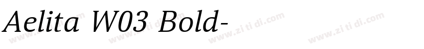 Aelita W03 Bold字体转换